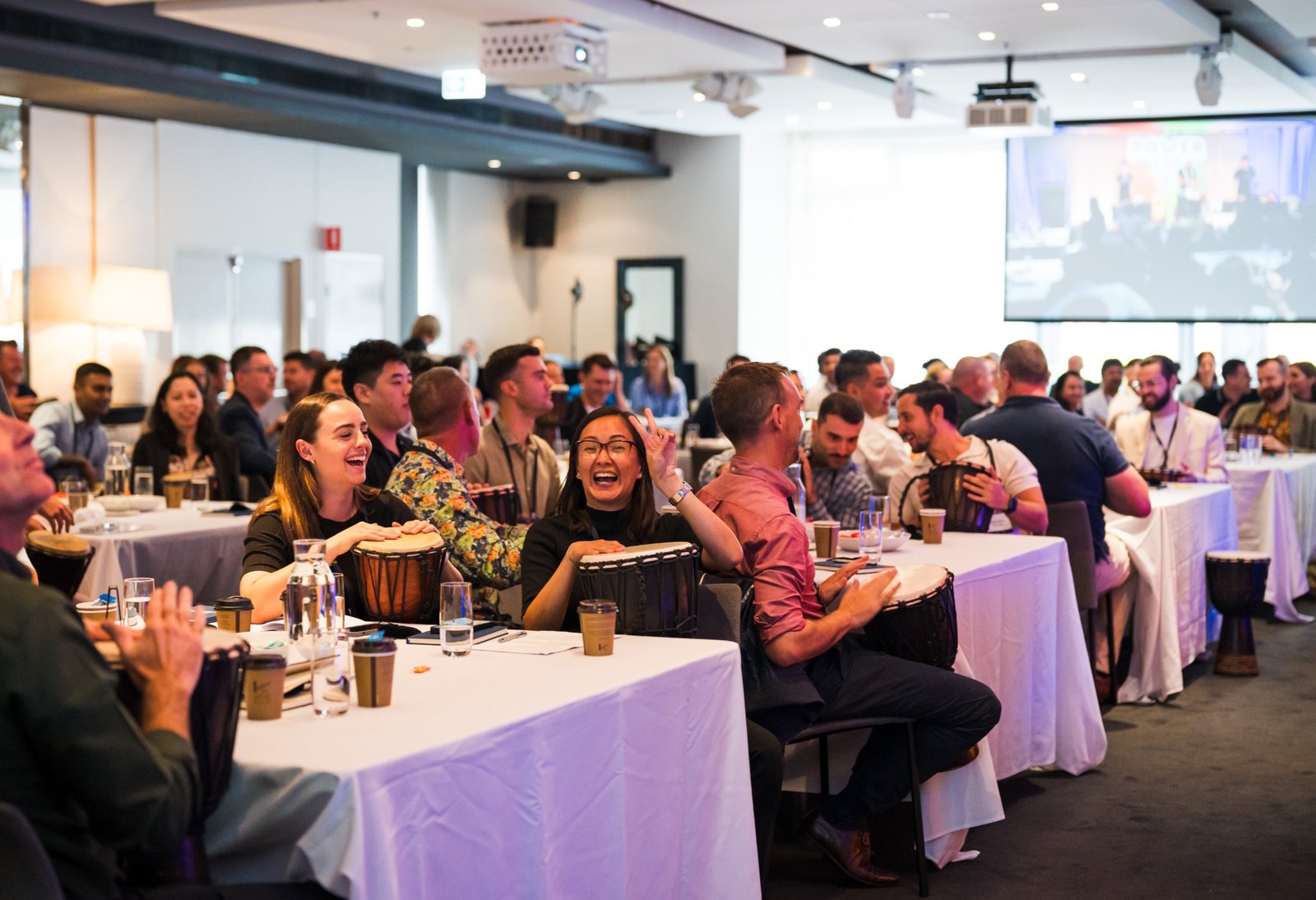 Interactive InRhythm conference energiser integrated into a professional event setting